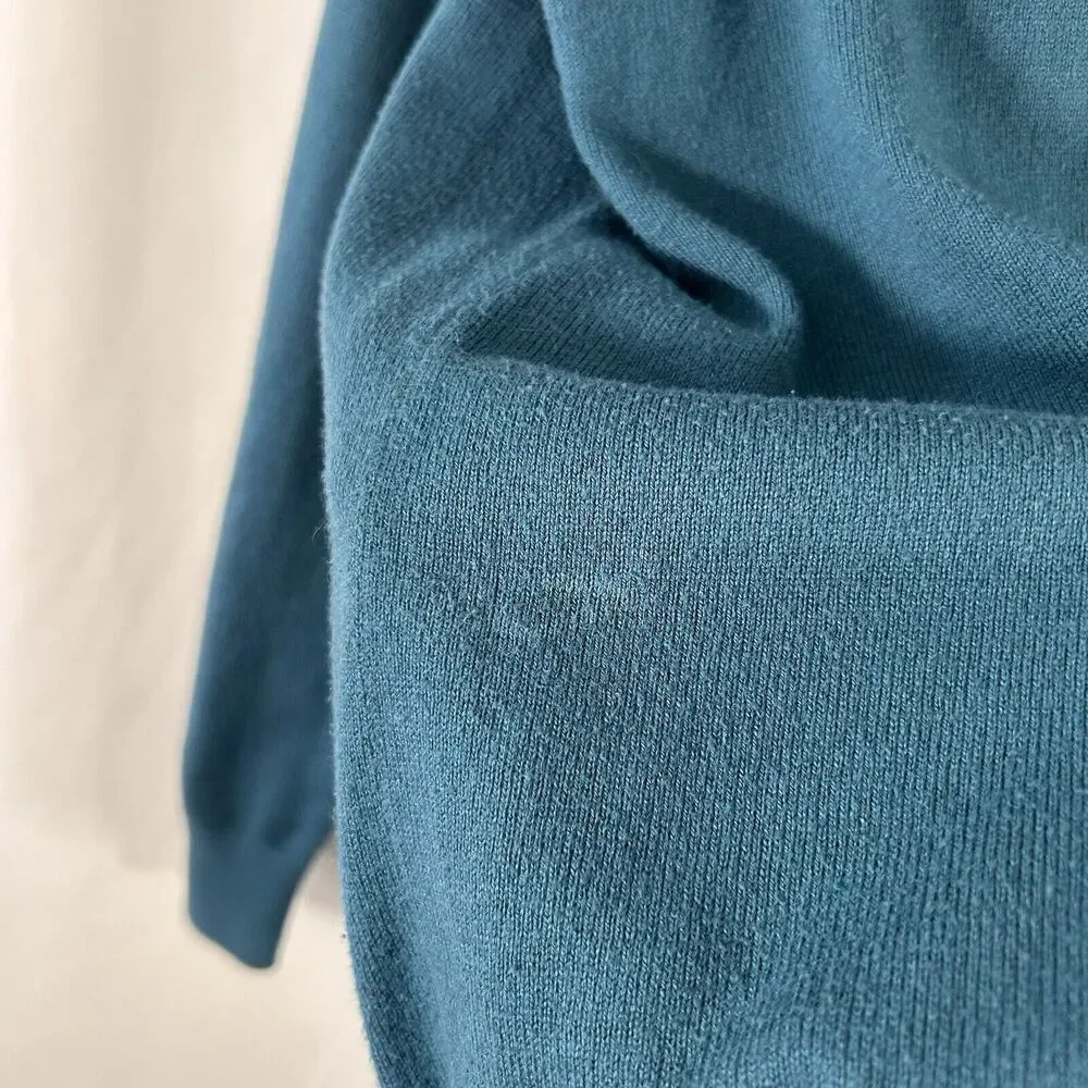 Banana Republic Premium Luxe Yarn Sweater Men's XL Green Vneck Silk Cashmere